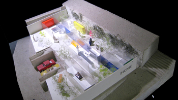 屋根を外した模型