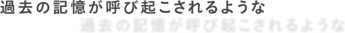 過去の記憶を呼び起こすような、