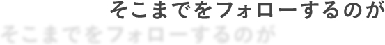 そこまでをフォローするのが