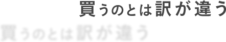 買うのとは訳が違う